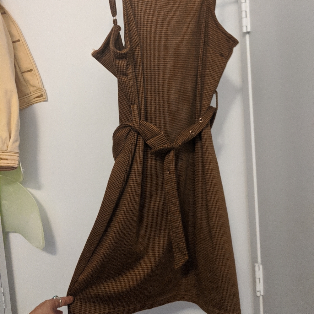 Le lis mini dress tweed pattern belted